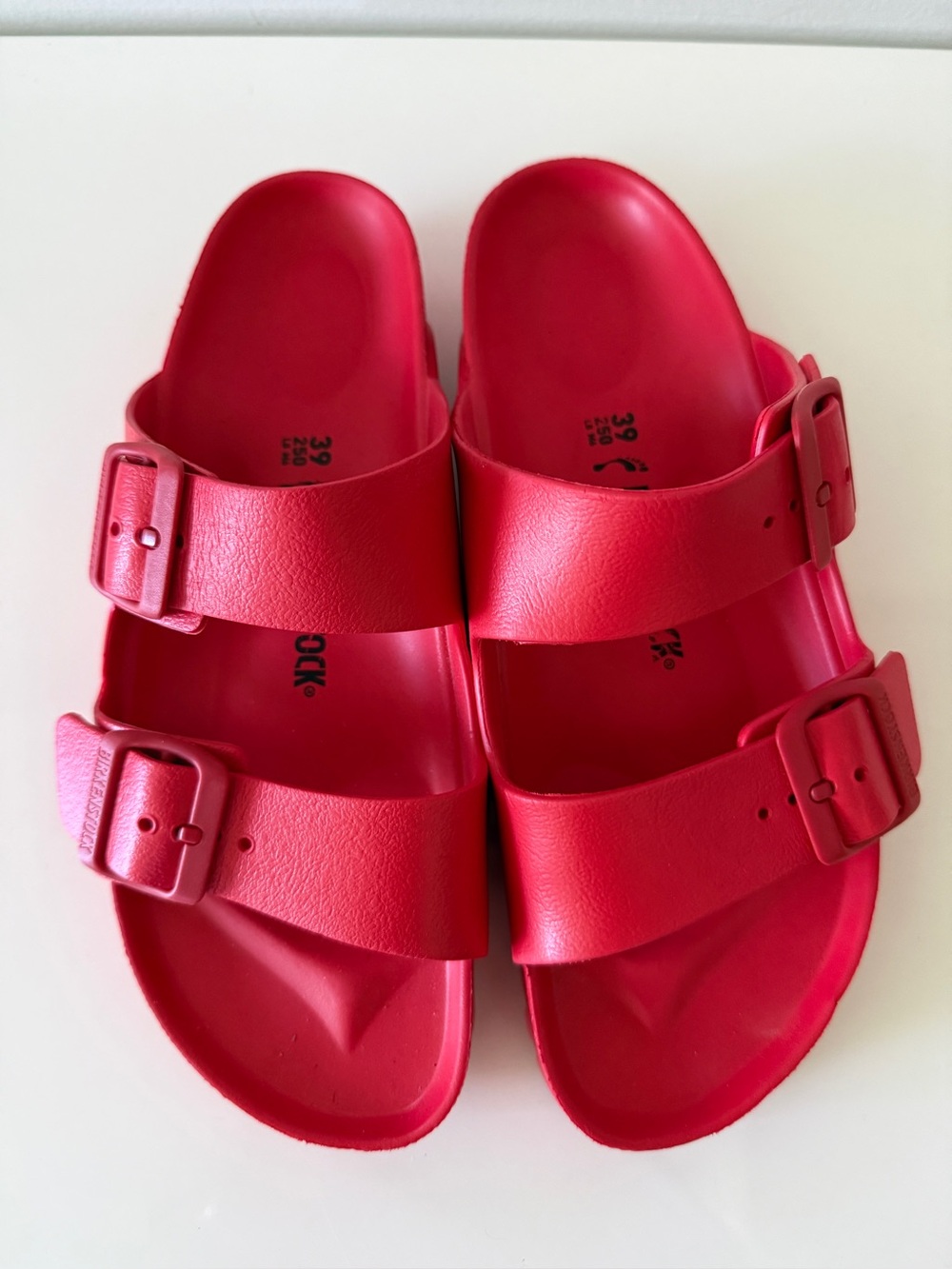 Birkenstock Red Two-Strap EVA Sandals